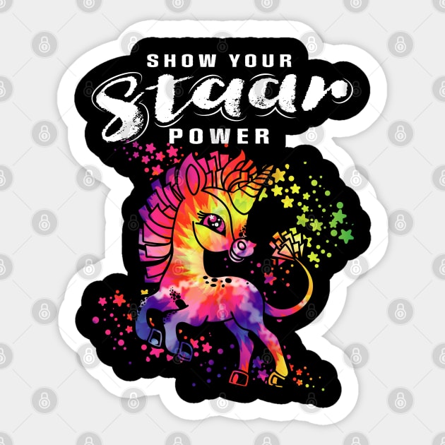 Exam Testing Day Show Your STAAR Power, Tie Dye Teacher Sticker by PunnyPoyoShop